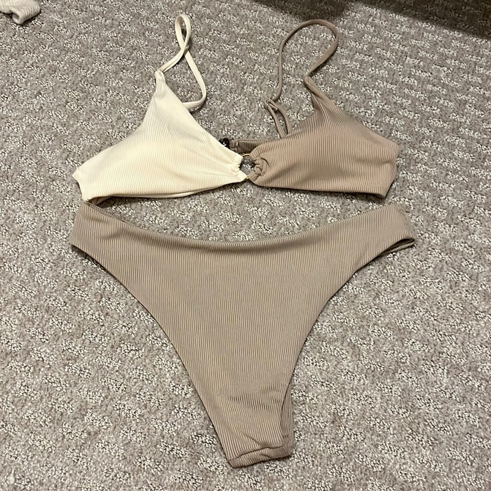 ZAFUL cream bikini set